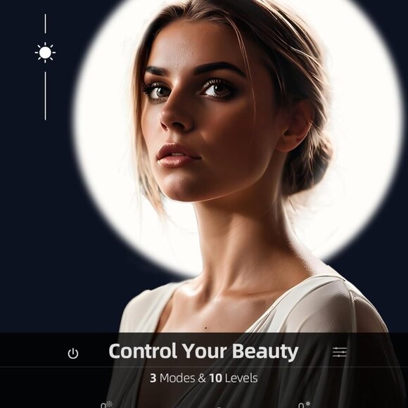 10.5" Ring Light with Stand, Full-Screen Selfie Ring Light for Desk with Phone H - Picture 4 of 9